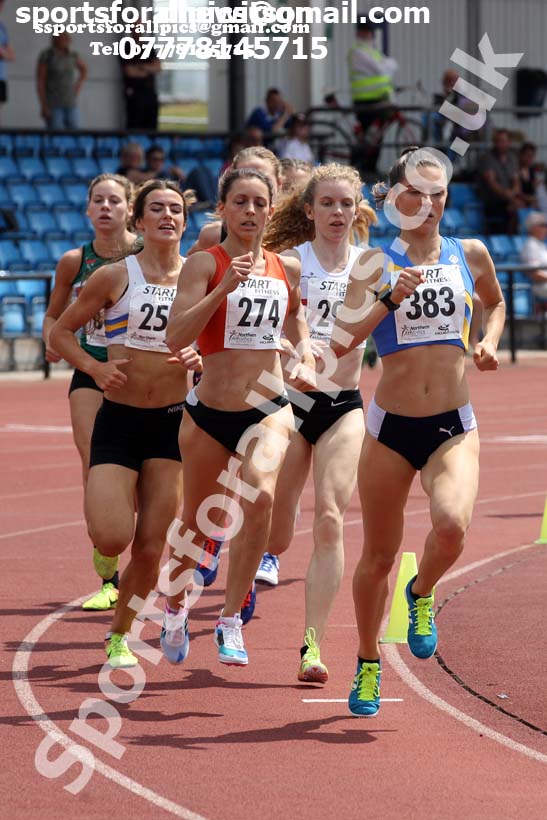 Senior womens 800 metres, Northern Senior and Under-20s Champs., Sports City, Manchester. Photo: David T. Hewitson/Sports for All Pics